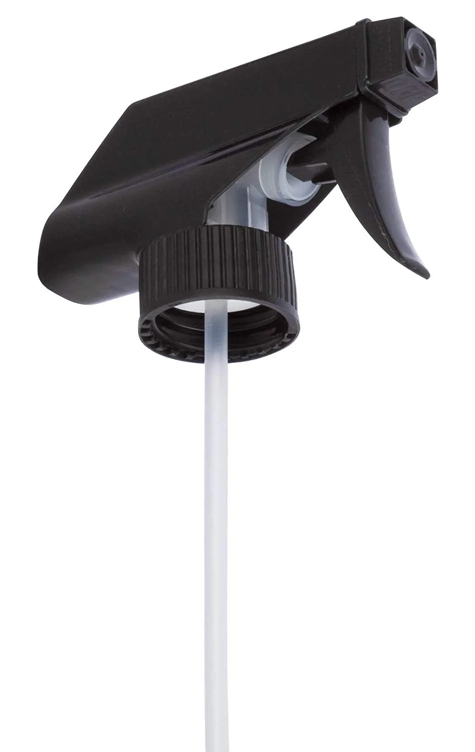 (100 PACK) 28-400 Neck Size Black Trigger Spray Top Closure, 9.25 inch dip tube length