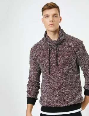 17349 Wine High Neck Jumper