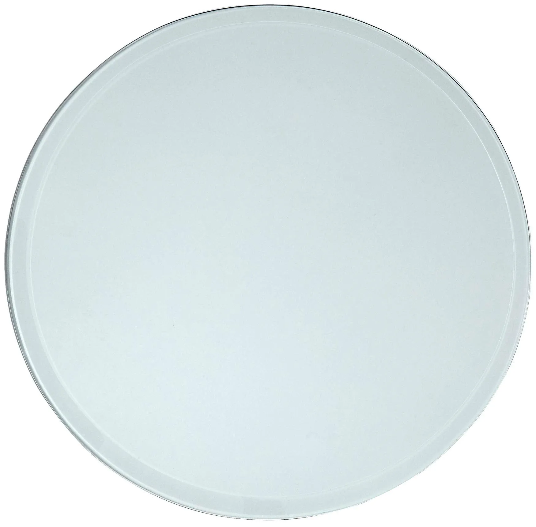 20 Inch Beveled Glass Table Top | 3/8" Thick Tempered Polished Edge | 20" Diameter 1"