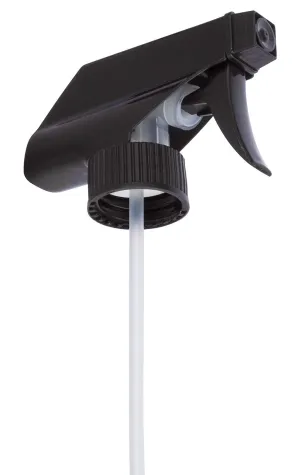 28-400 Neck Size Black Trigger Spray Top Closure, 9.25 inch dip tube length (500 PACK)