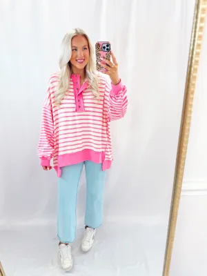 Always A Hit Oversized Pullover PINK