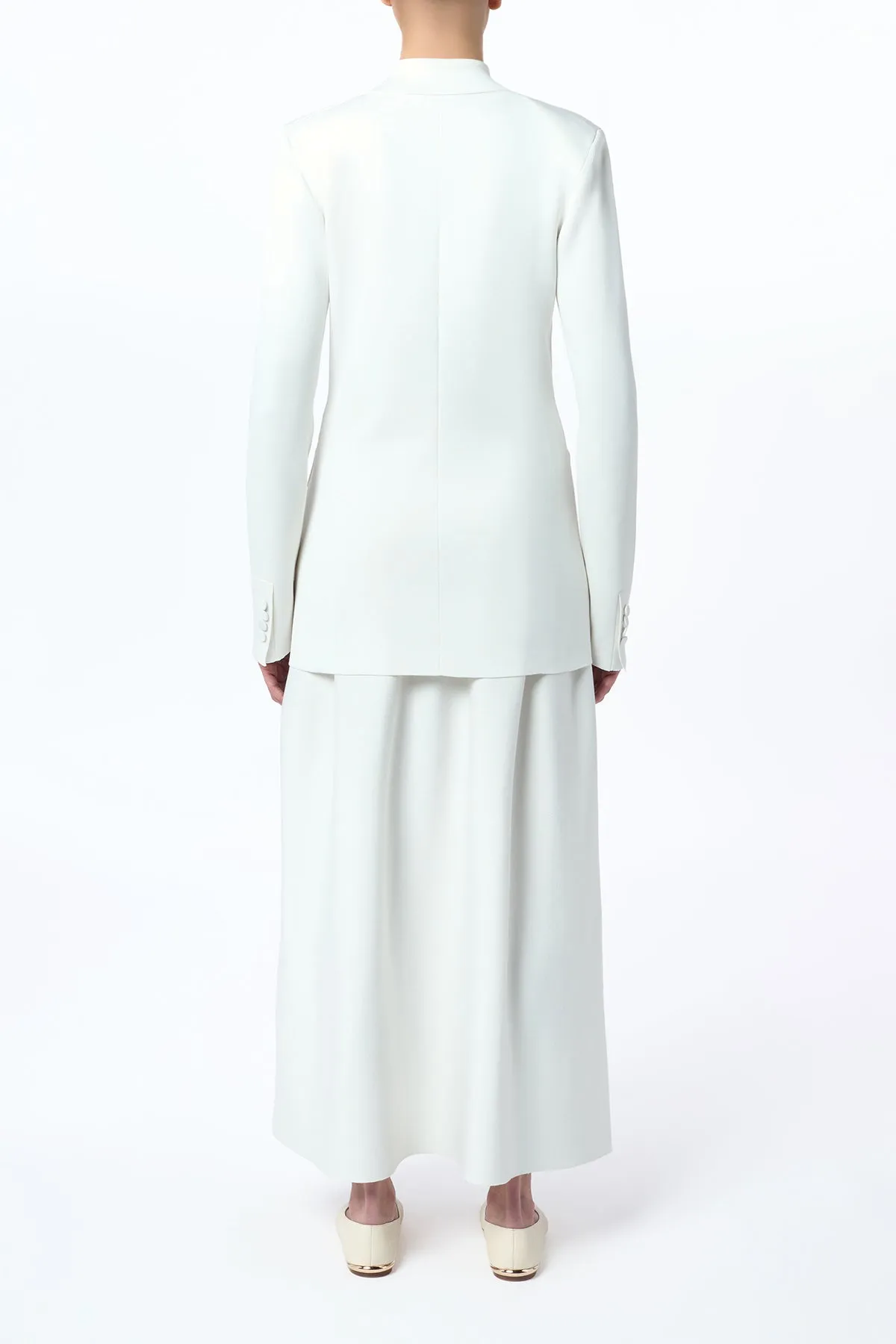 Aphaia Knit Jacket in Ivory Silk