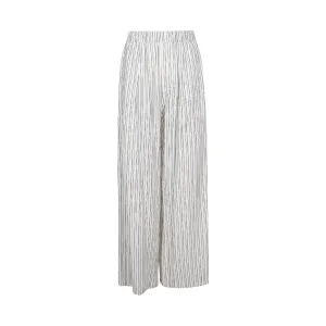 Astrid  Women's Casual Woven Pants  White and Black Stripe