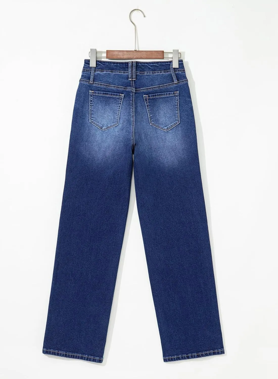 Astylish Womens Wide Leg Jeans High Waisted Stretchy Buttoned Denim Pants Trendy 2025 with Pocket