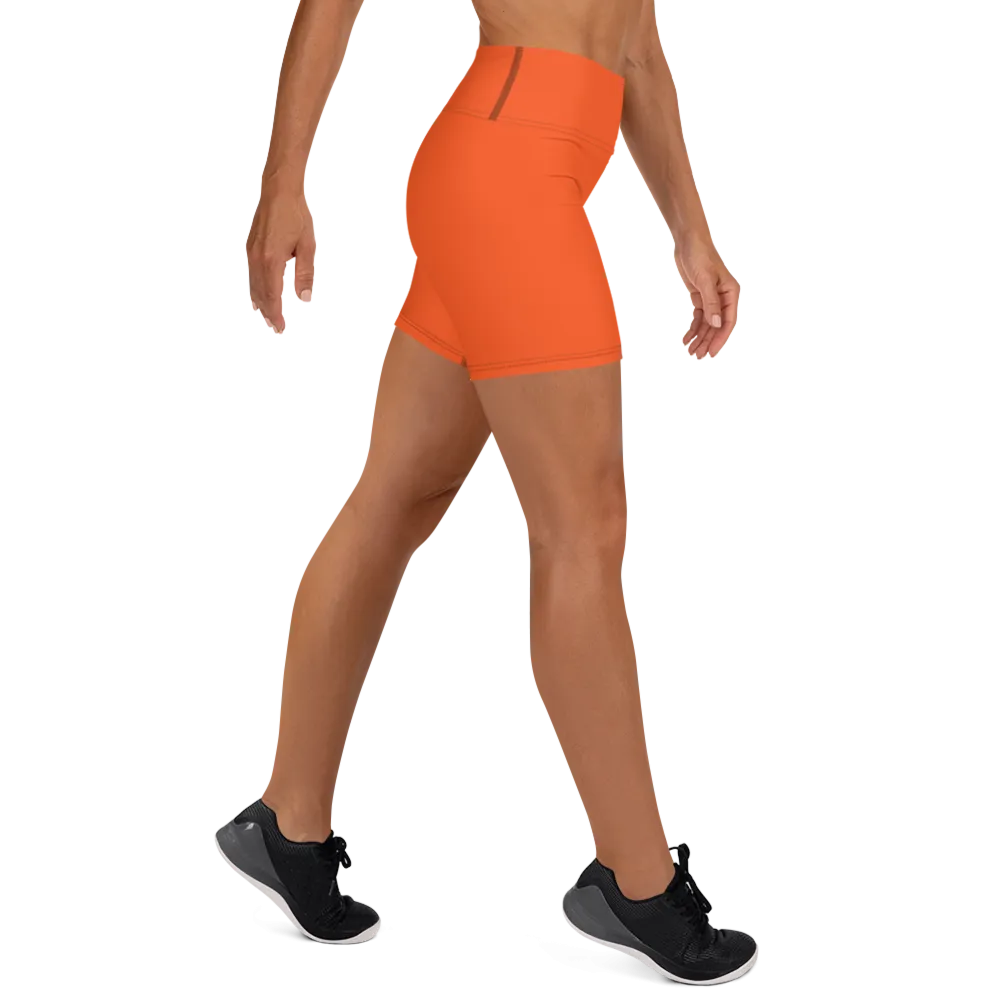 Athletic Apparatus Outrageous Orange White logo Yoga Shorts