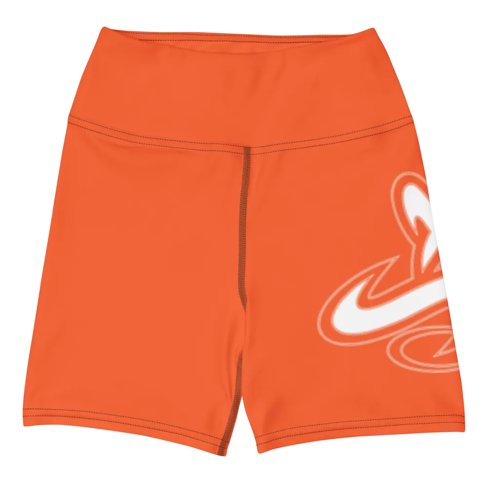 Athletic Apparatus Outrageous Orange White logo Yoga Shorts