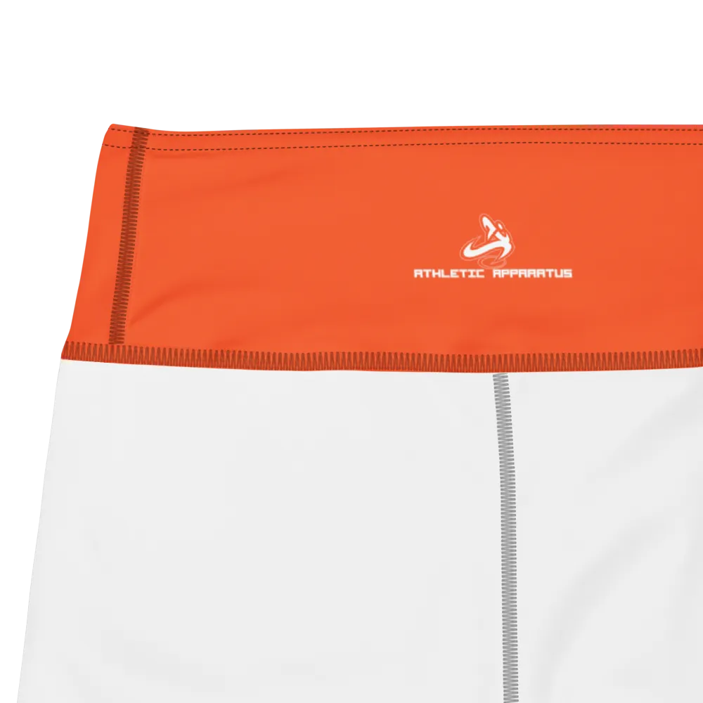 Athletic Apparatus Outrageous Orange White logo Yoga Shorts