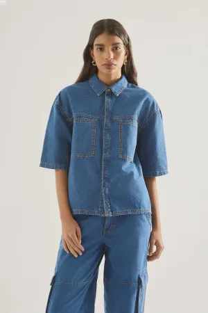 Avery SS Shirt - Moderna Blue