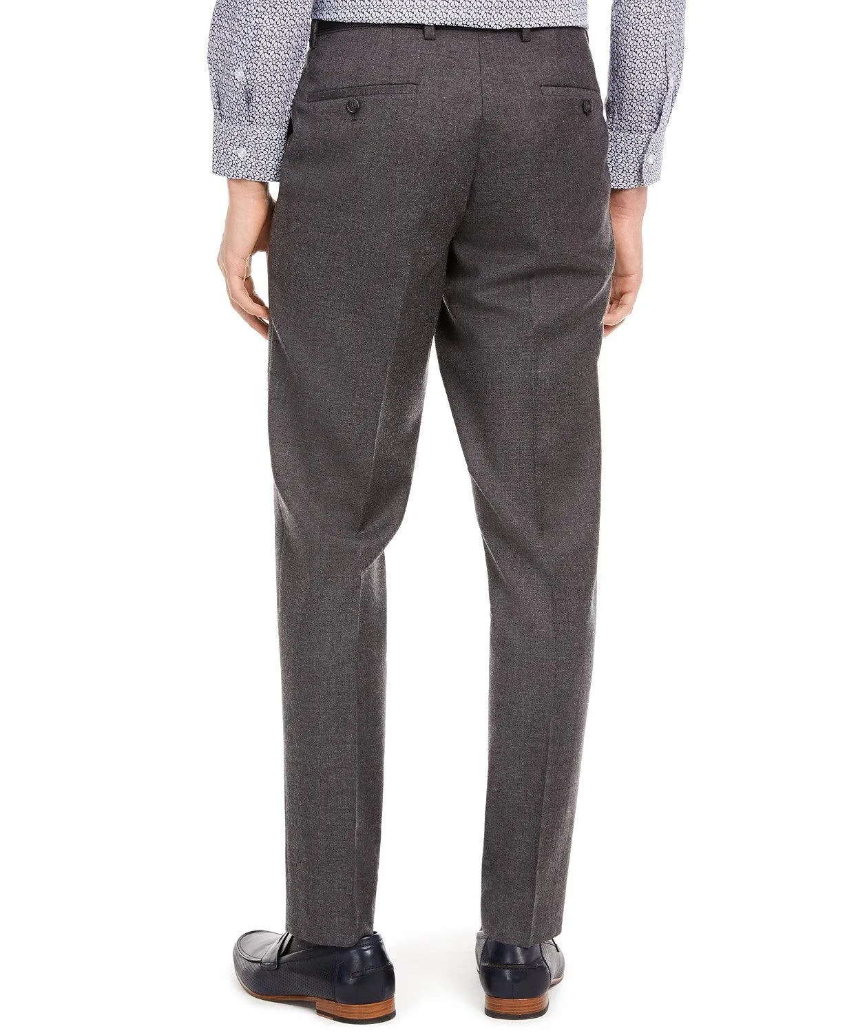 Bar Iii Mens Slim fit Dress Pants 33 / 30 Grey Solid