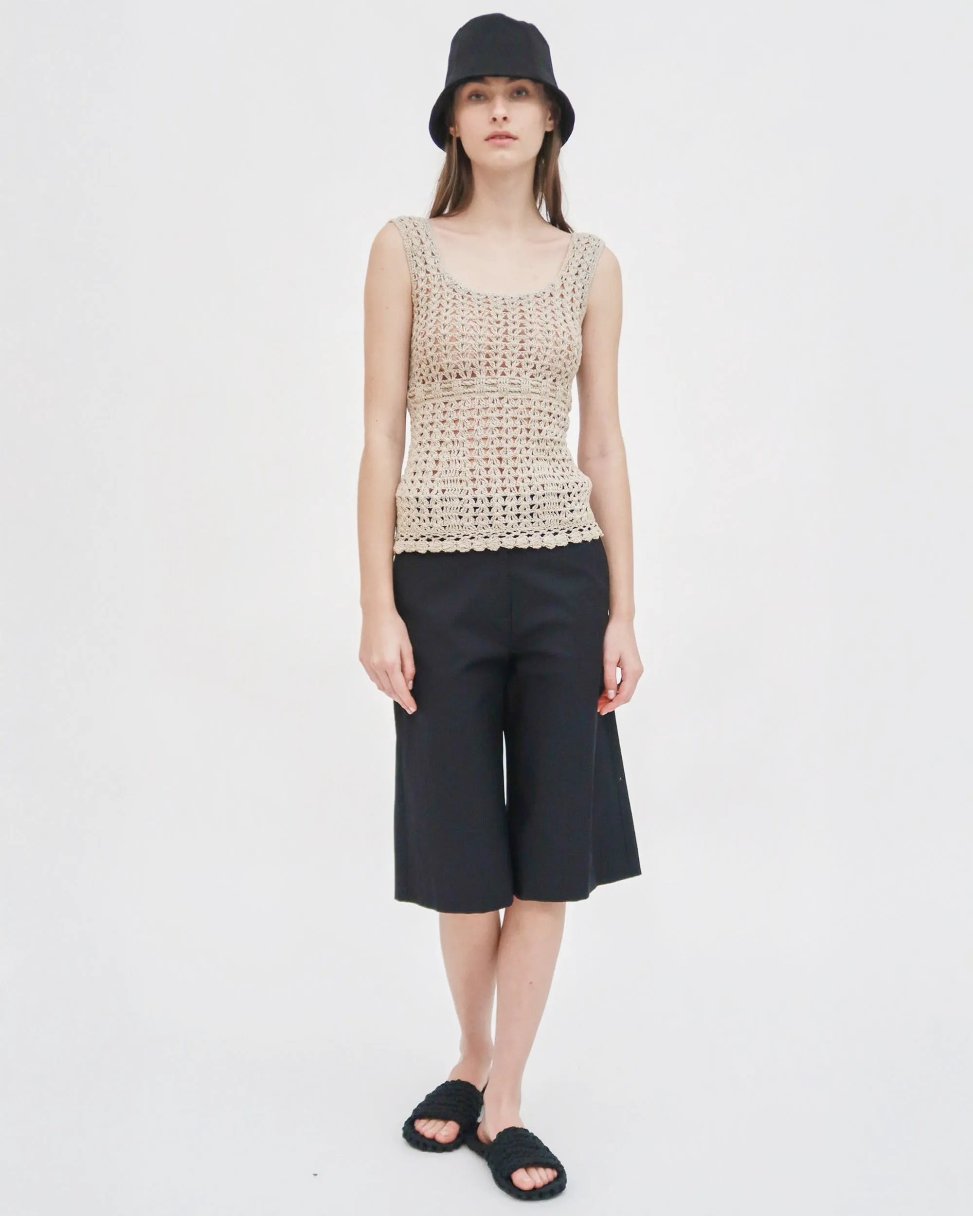 BERMUDA SHORT - STRETCH COTTON SHANTUNG