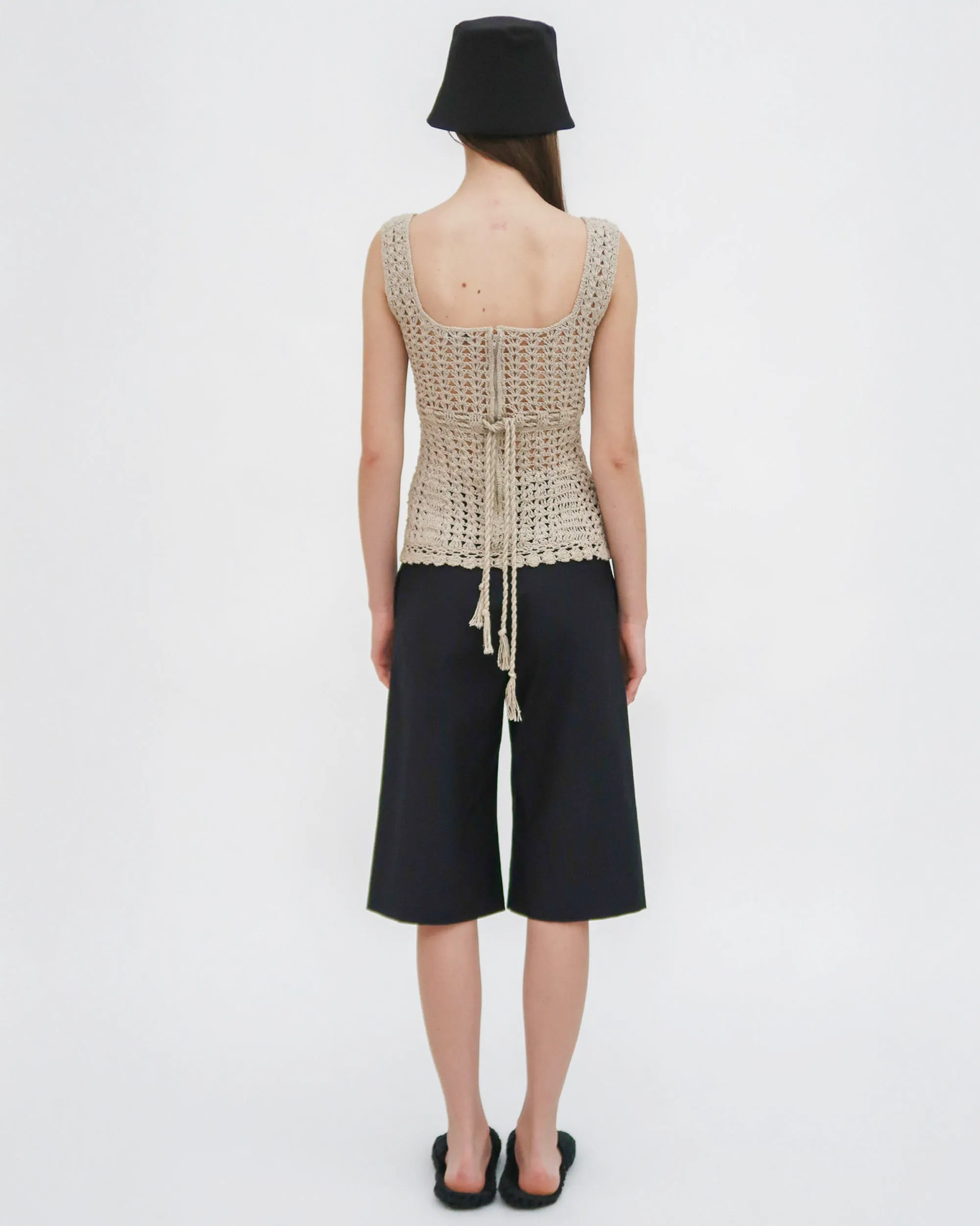 BERMUDA SHORT - STRETCH COTTON SHANTUNG