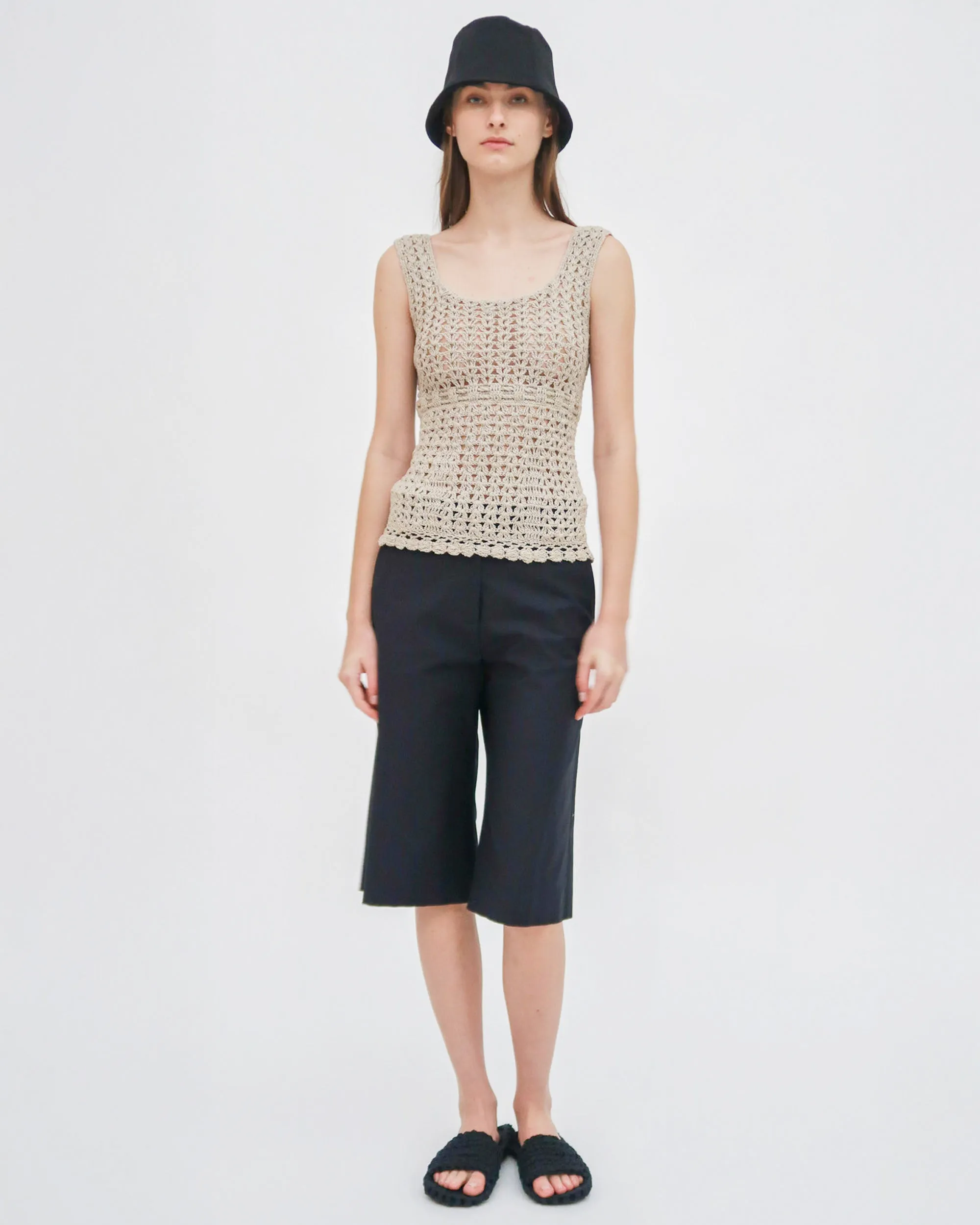 BERMUDA SHORT - STRETCH COTTON SHANTUNG