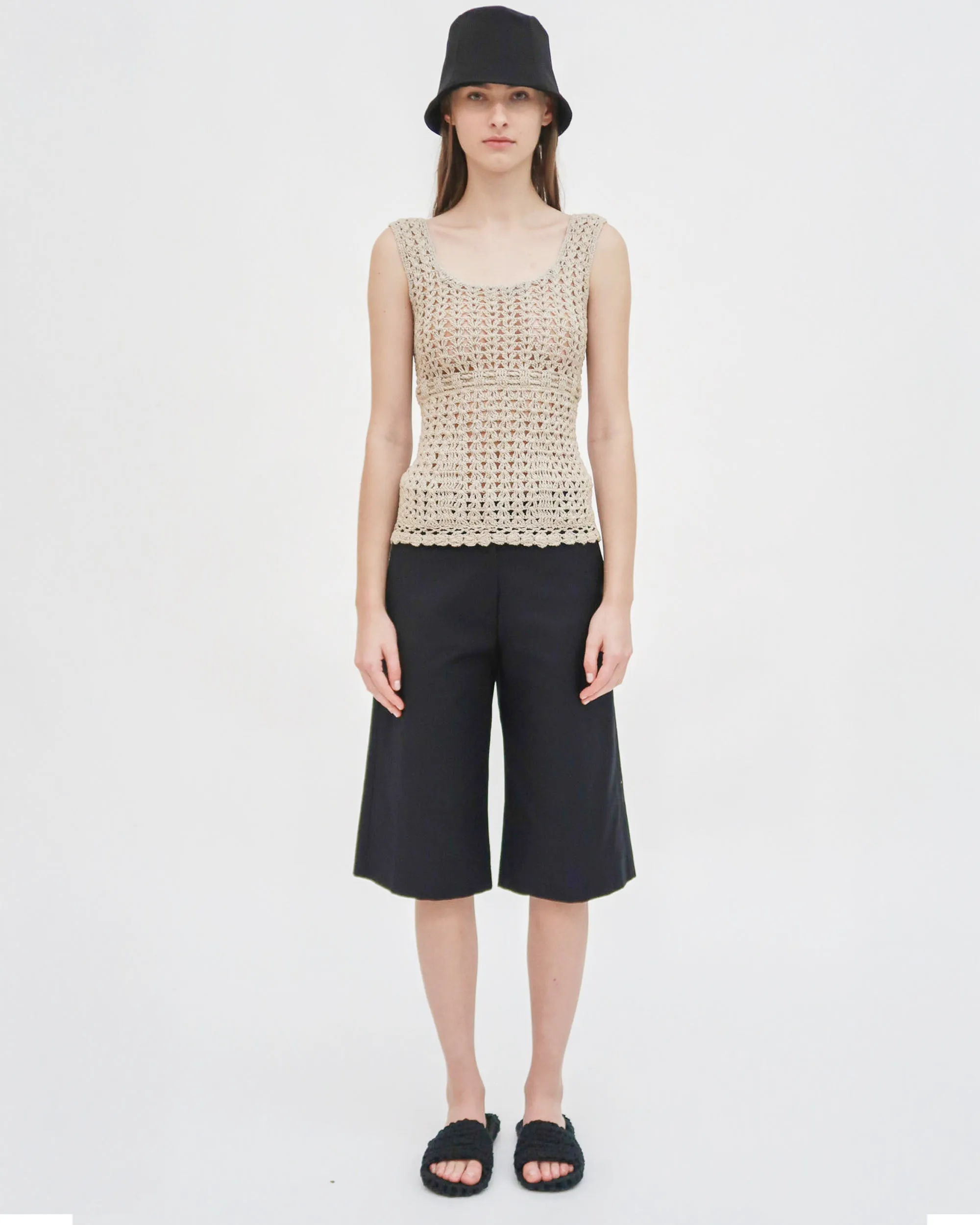 BERMUDA SHORT - STRETCH COTTON SHANTUNG