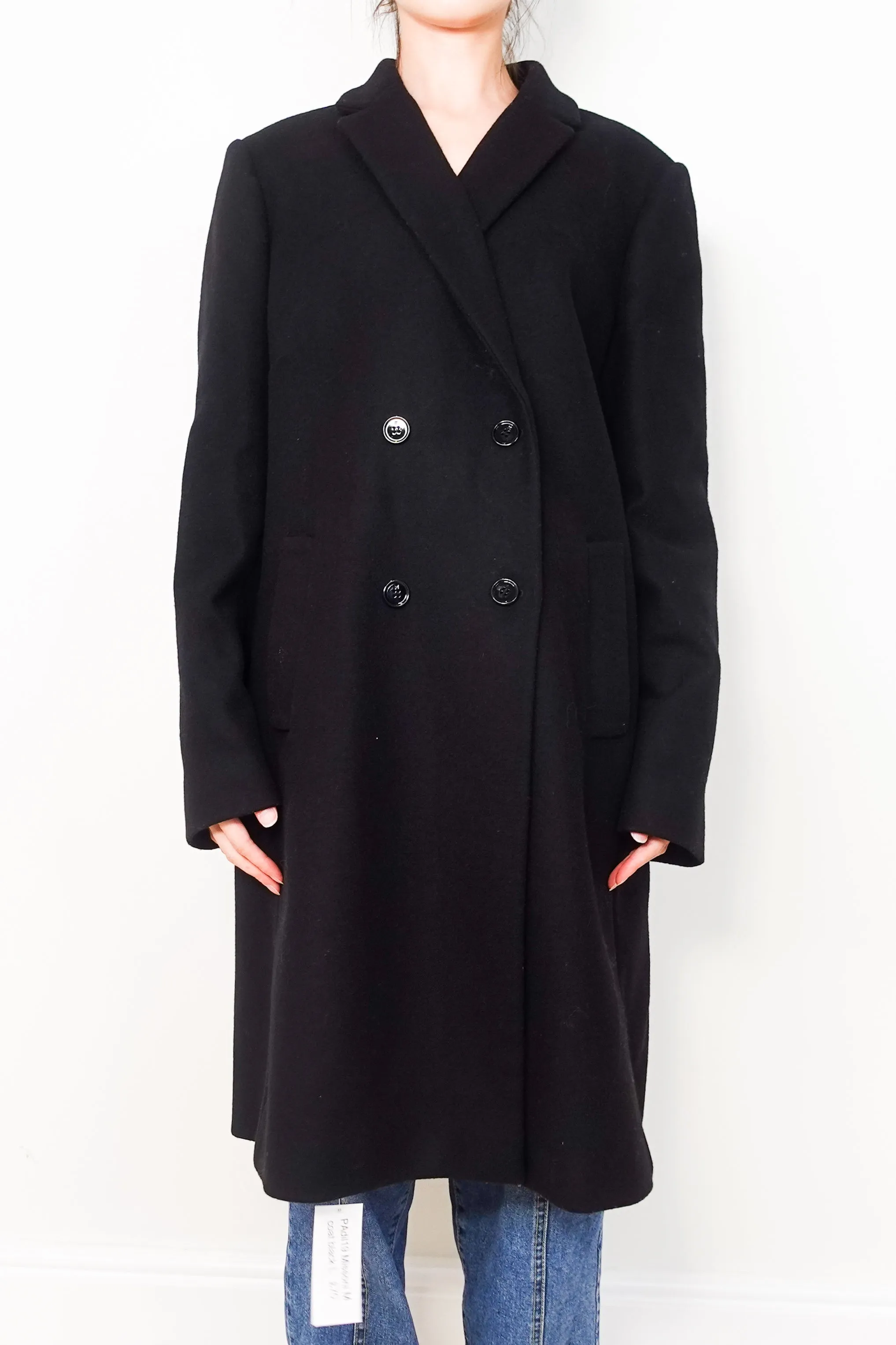 Black cashmere wool coat RRP £600