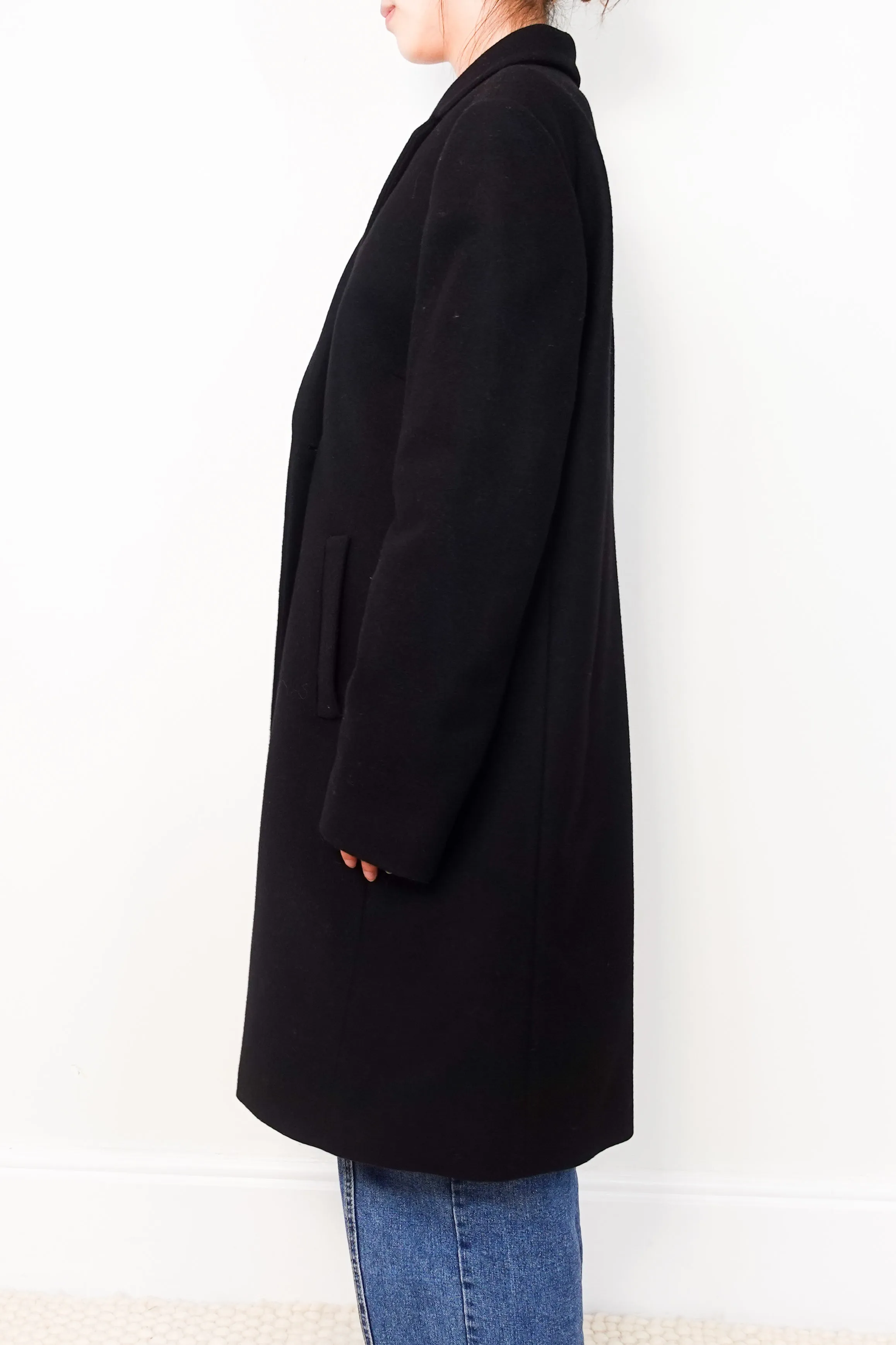 Black cashmere wool coat RRP £600