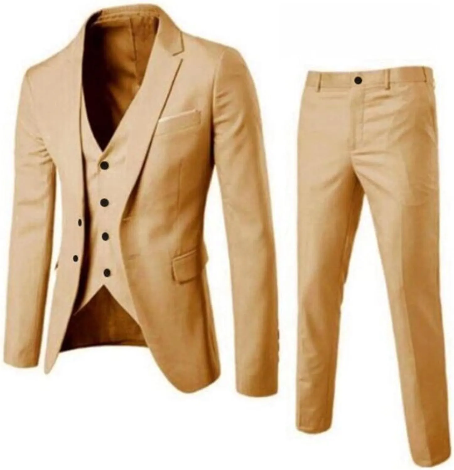 Black Suits For Men Jacket Vest Party Wedding 3- Suit Slim Pants R Men's Coats Jackets Try Before You Mens Linen