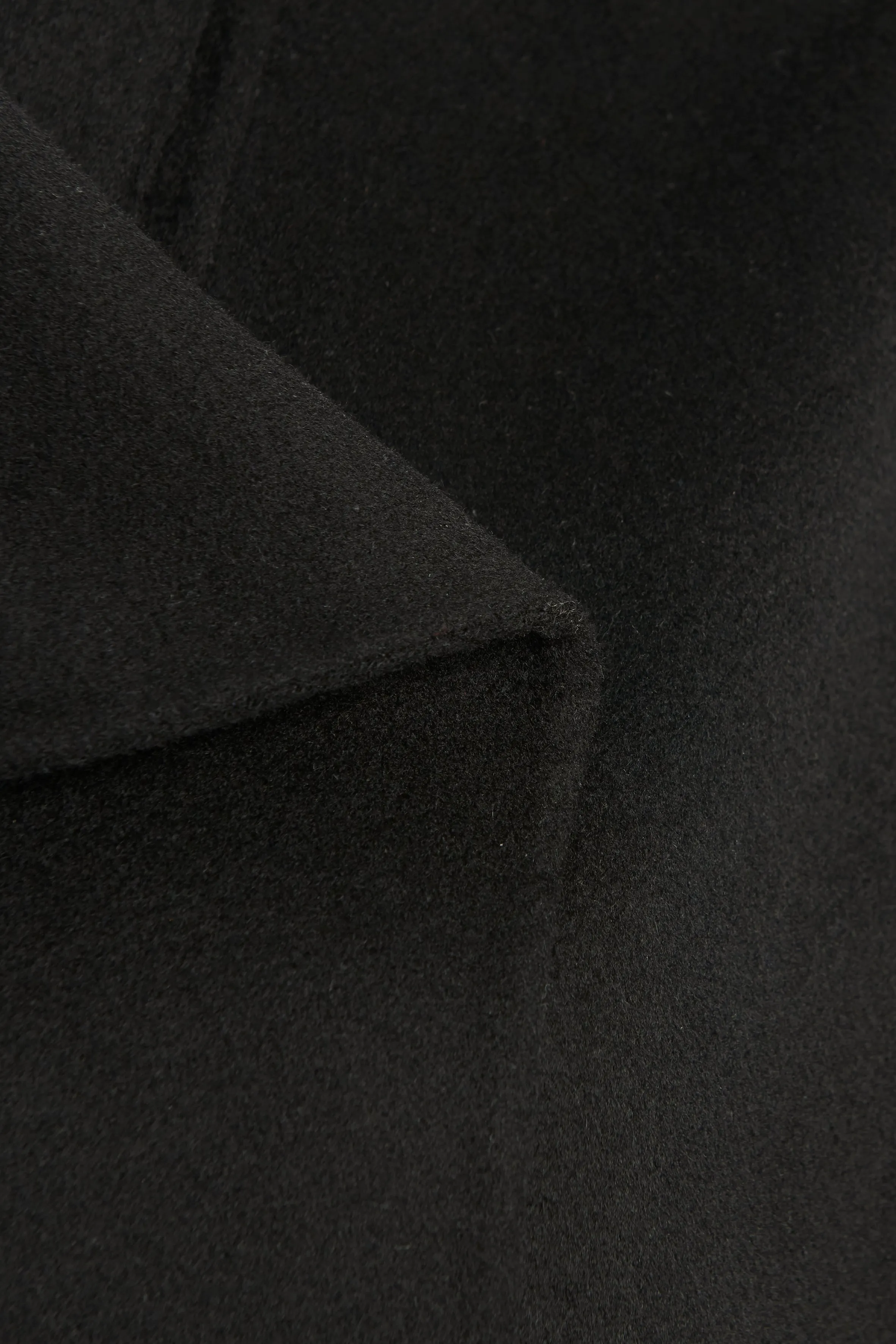 Black Wool and Cashmere Double Breasted Preowned Poncho Coat