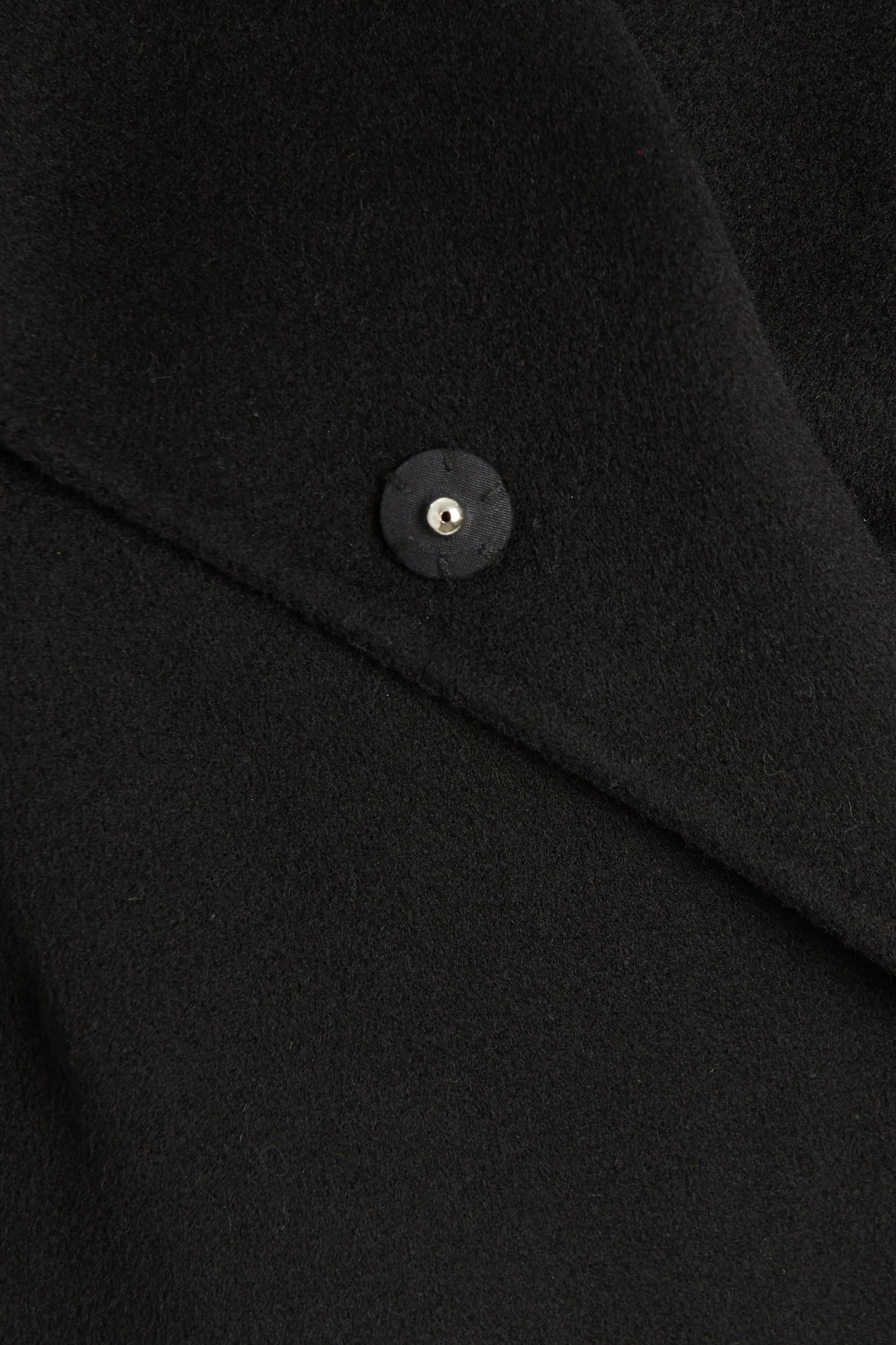 Black Wool and Cashmere Double Breasted Preowned Poncho Coat