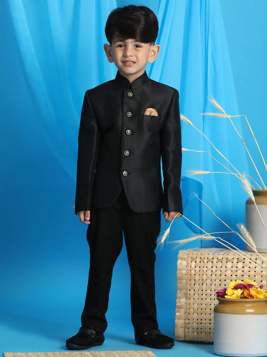 Boy's Black Jodhpuri - Vastramay Boys