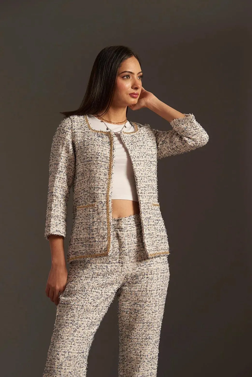 British Tweed Blazer with Pants