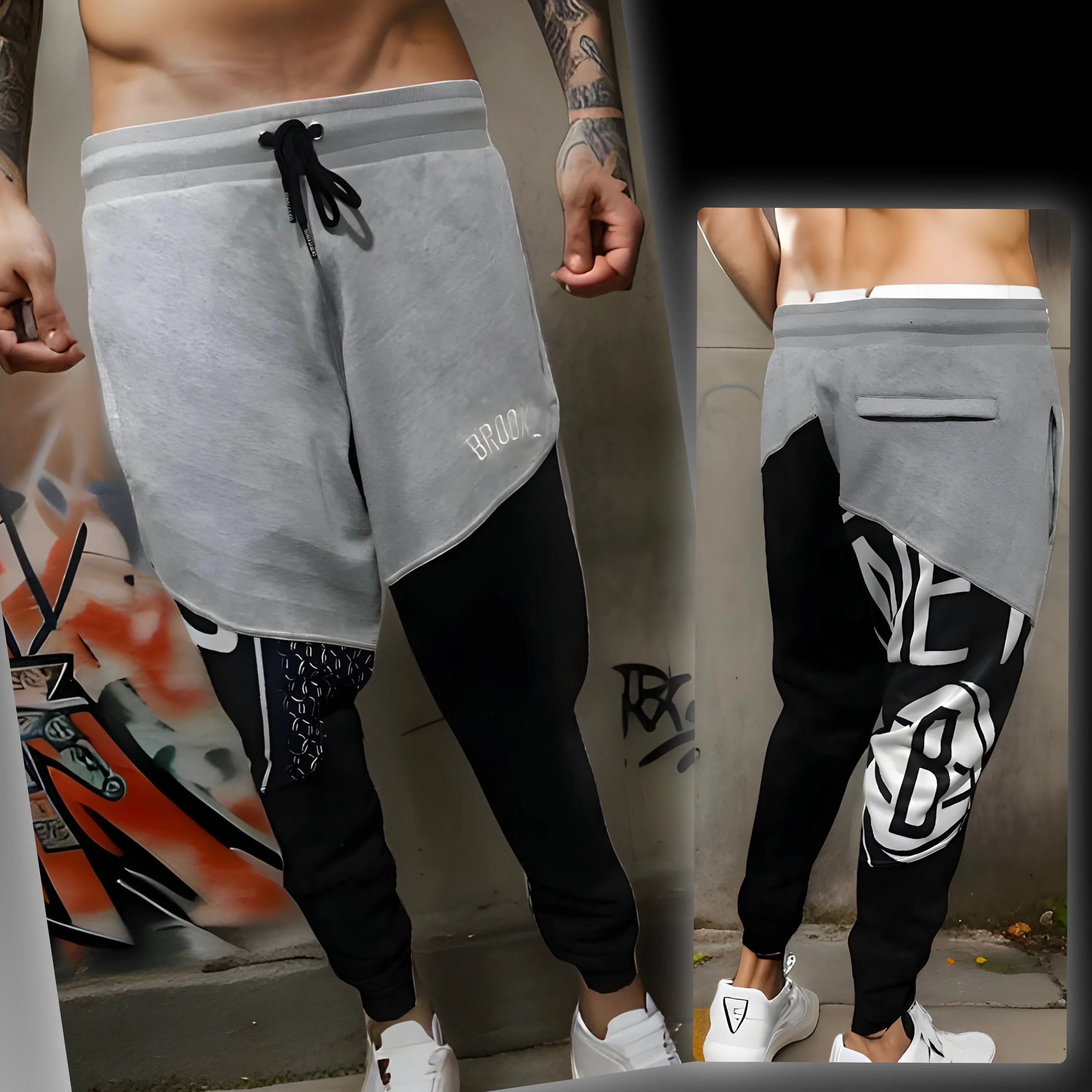 ^BROOKLYN^ ~CUT & SEW~ LUXURY JOGGER SWEATPANTS