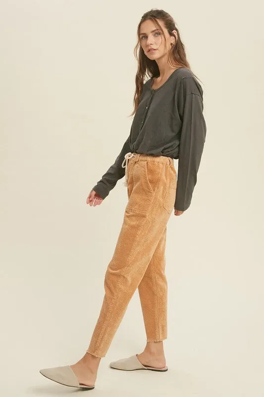 Button-Up Cotton Slub Top