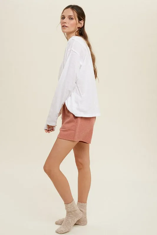 Button-Up Cotton Slub Top