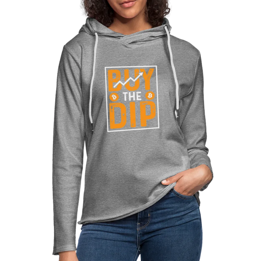 Buy The Dip Lightweight Terry Hoodie (Crypto - Bitcoin)
