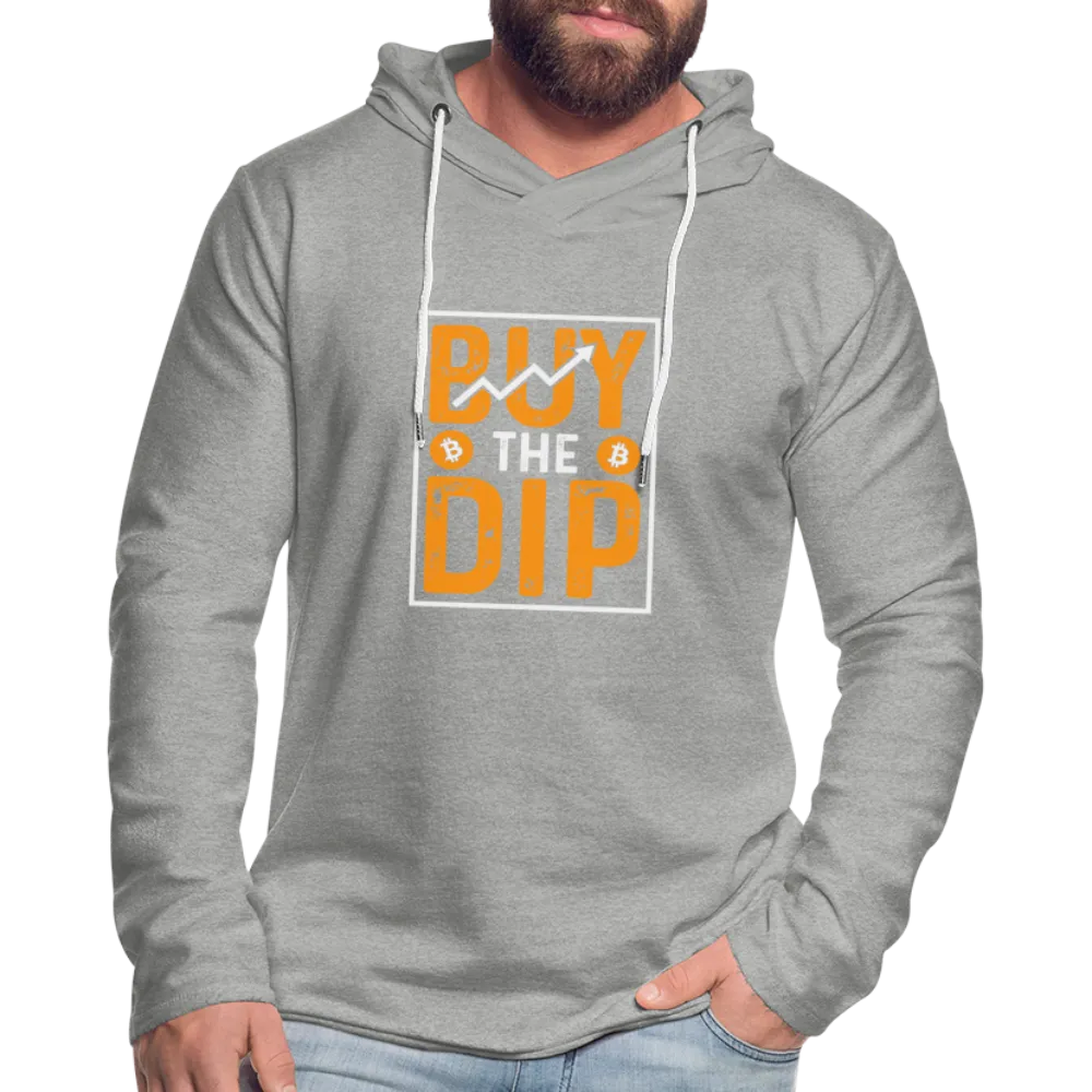 Buy The Dip Lightweight Terry Hoodie (Crypto - Bitcoin)