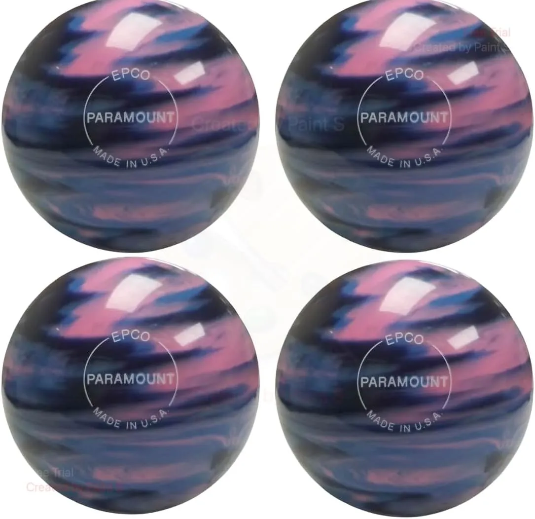 BuyBocceBalls Unique 4 Ball Package - - EPCO Candlepin Bowling Balls - Marbleized - Navy, Light Blue & Pink (4 1/2 inch- 2lbs. 6oz.) (with Black Bag)