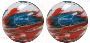 BuyBocceBalls Unique Package - (5 inch- 3lbs. 8 oz.) Pack of 2 EPCO Duckpin Bowling Balls- Marbleized - Turquoise, Orange & White (with Black Bag)