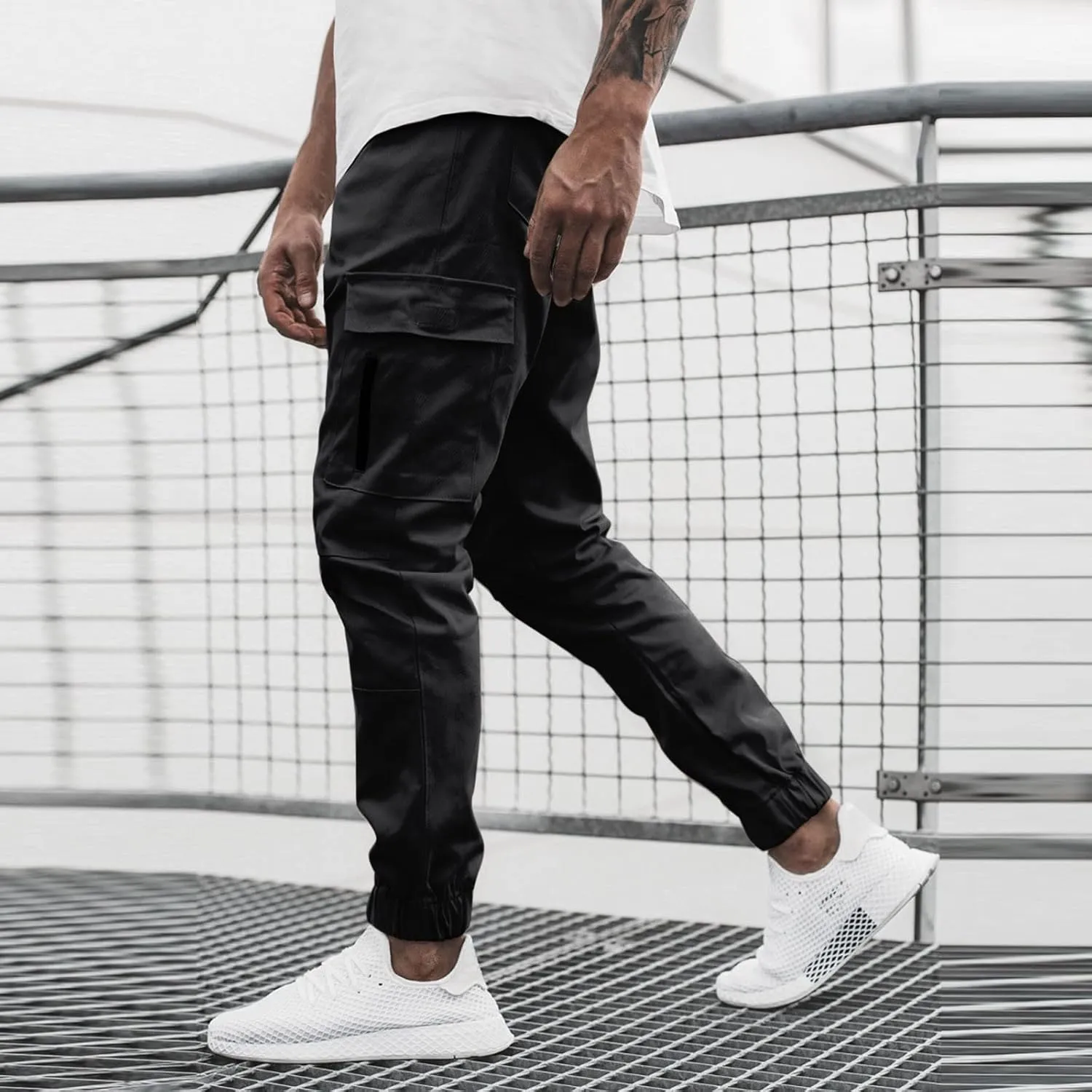 Cargo Pants for Men Relaxed Fit Baggy Big and Tall Jogger Sweatpant Cargo Joggers for Men Stretch Relaxed Fit Elastic