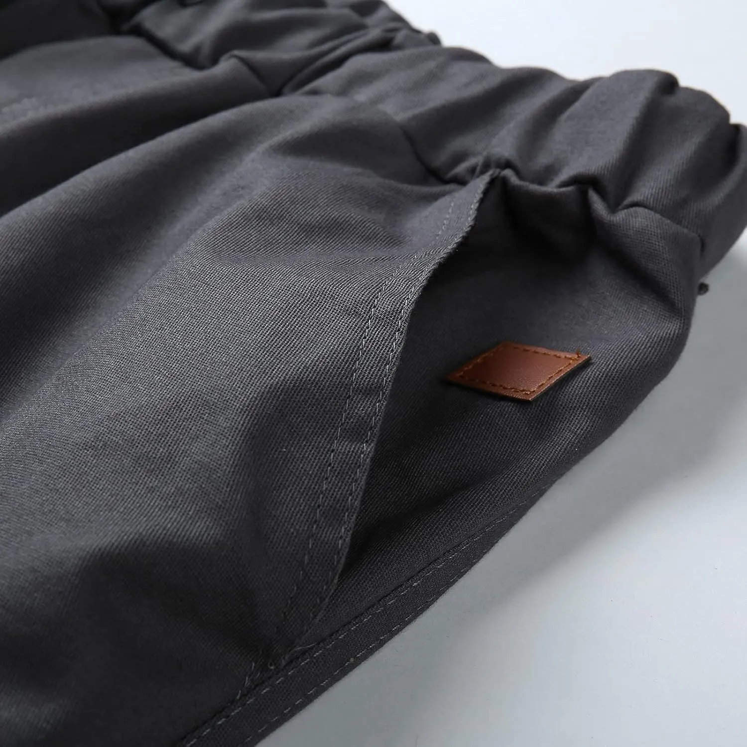 Cargo Pants for Men Relaxed Fit Cargo Pants Elastic Waist Drawstring Jogger Sweatpants Straight Multi Pockets Outdoor