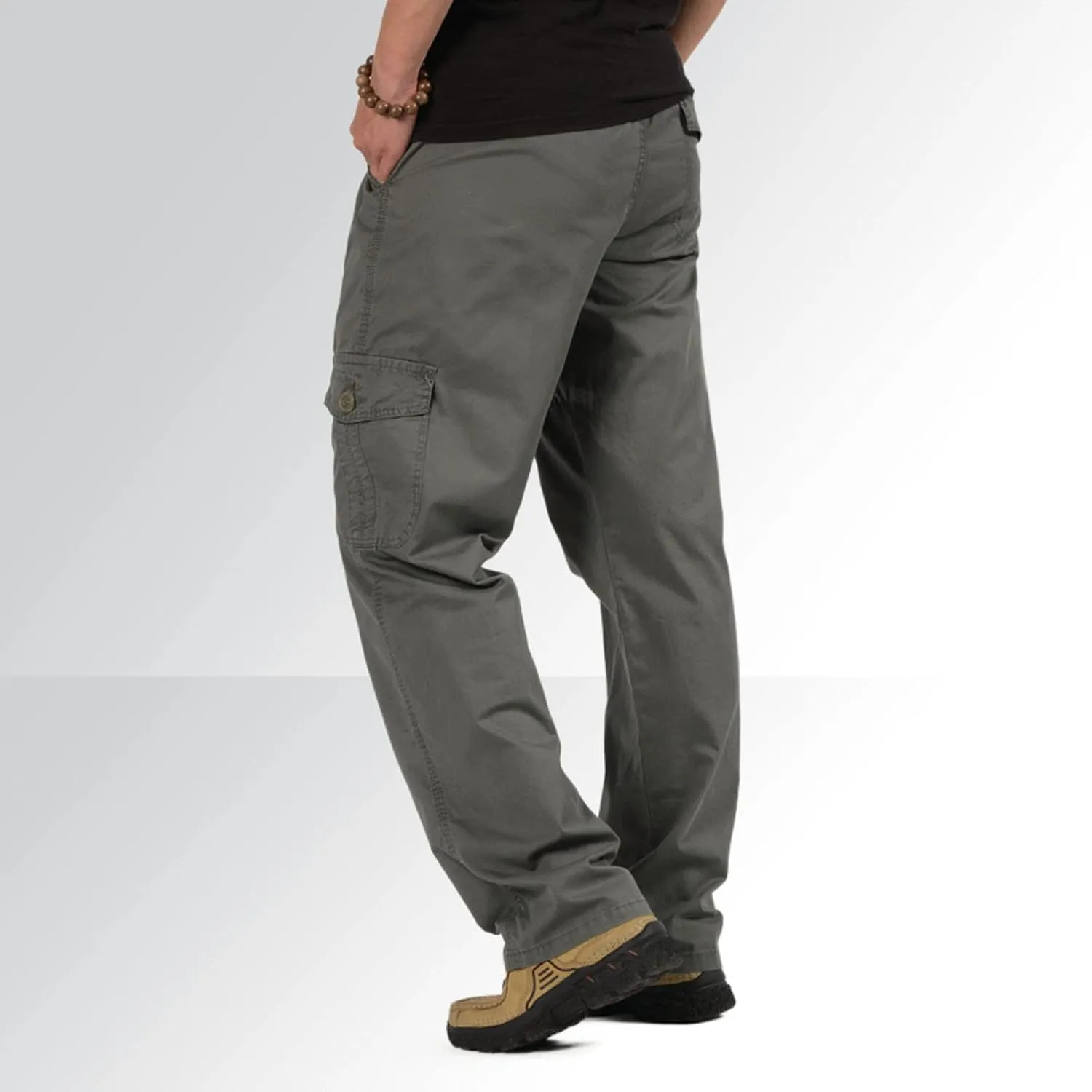 Cargo Pants for Men Relaxed Fit Casual Men's Sweatpants Hip Hop Tapered Gym Running Workout Pants Letter Print Fleece
