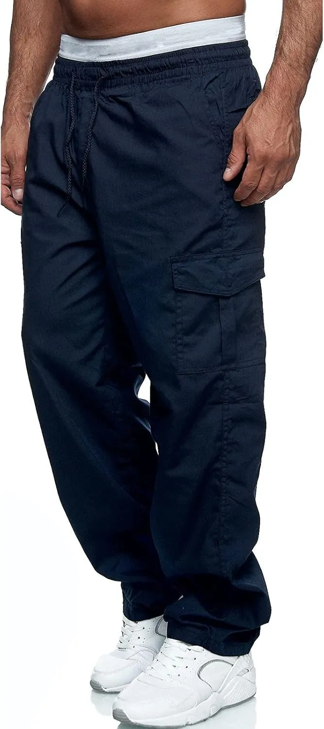 Cargo Pants for Men Relaxed Fit Loose Workout Jogger Cargo Pant Mens Sports Pants Men's Fashion Loose Handsome Pocket