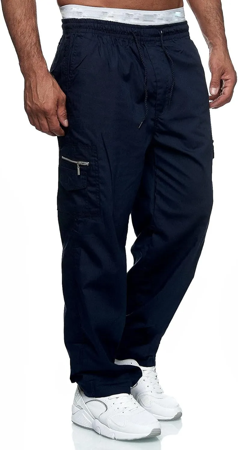 Cargo Pants for Men Relaxed Fit Loose Workout Jogger Cargo Pant Mens Sports Pants Men's Fashion Loose Handsome Pocket