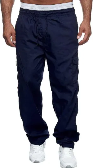 Cargo Pants for Men Relaxed Fit Loose Workout Jogger Cargo Pant Mens Sports Pants Men's Fashion Loose Handsome Pocket