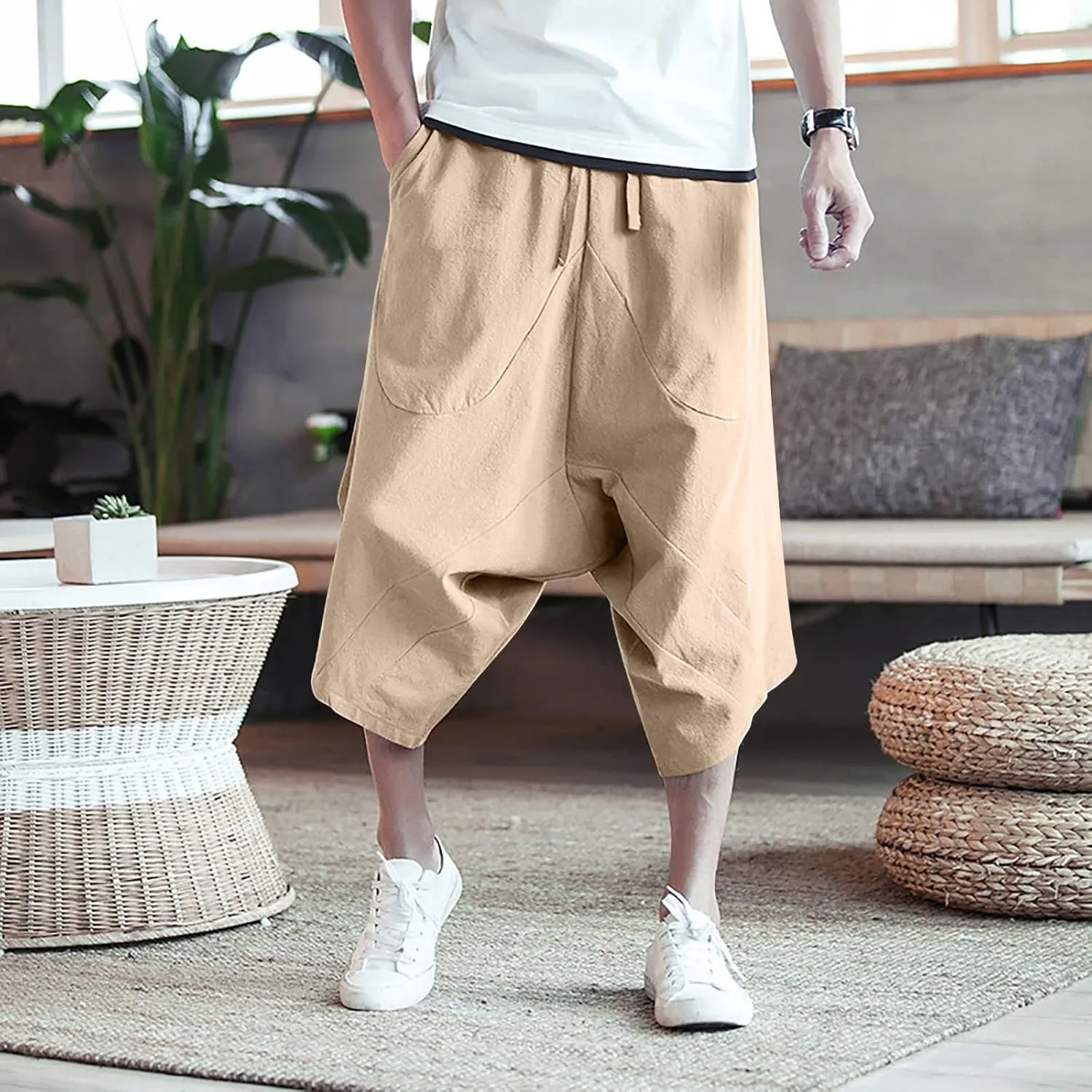 Cargo Pants for Men Relaxed Fit Pants Casual Mens Fashion Cargo Pants Casual Cotton Tapered Stretch Twill Drawstring