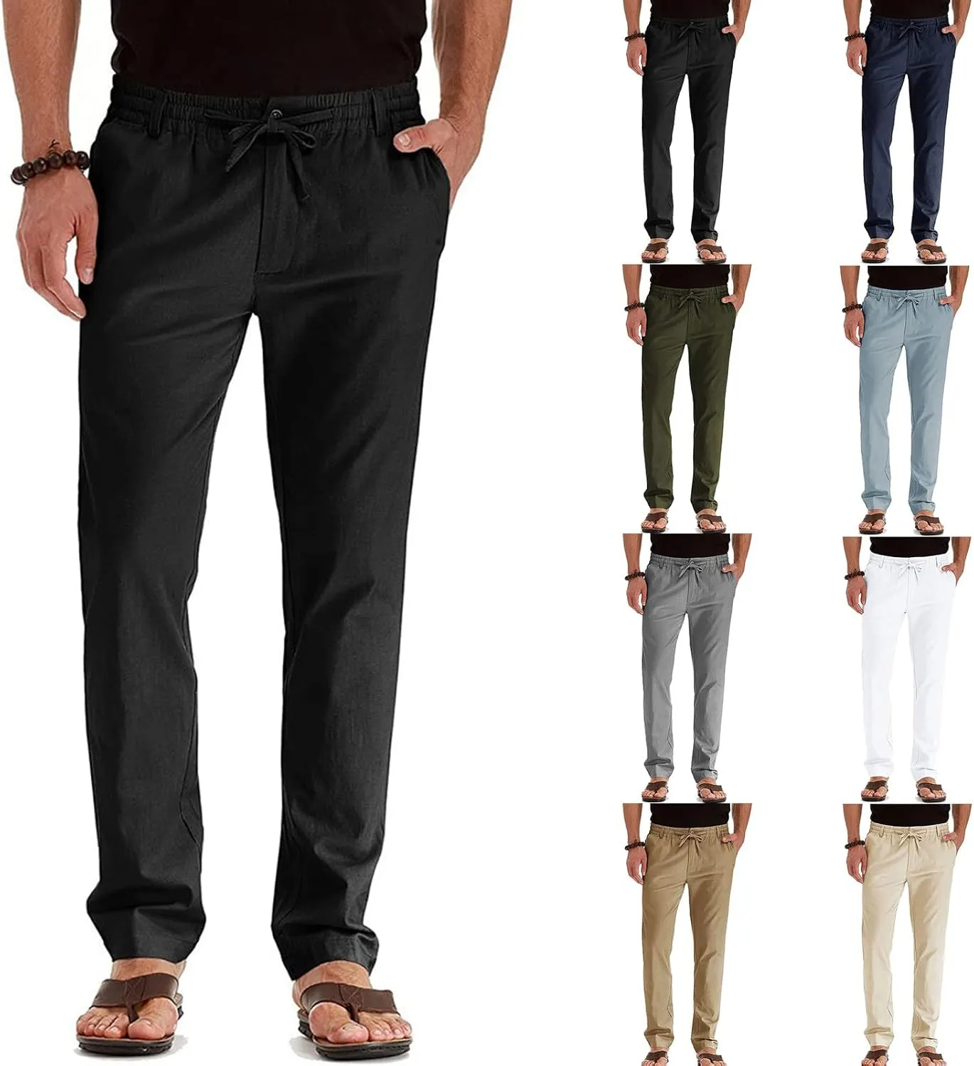 Cargo Pants for Men Relaxed Fit Pants for Men Mens Autumn and Winter High Street Fashion Leisure Loose Sports Running