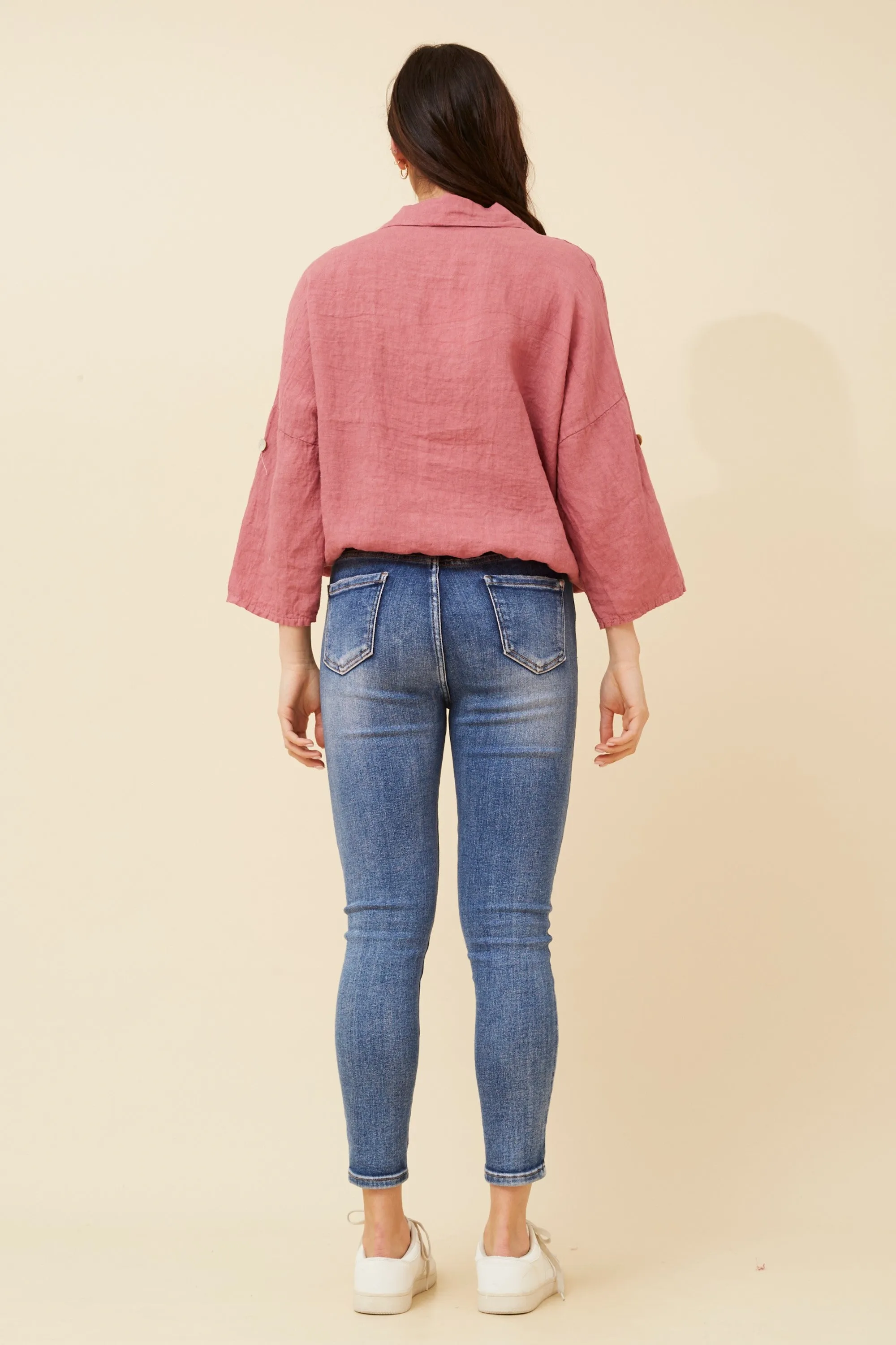 Caroline Morgan Sequin Pocket Shirt