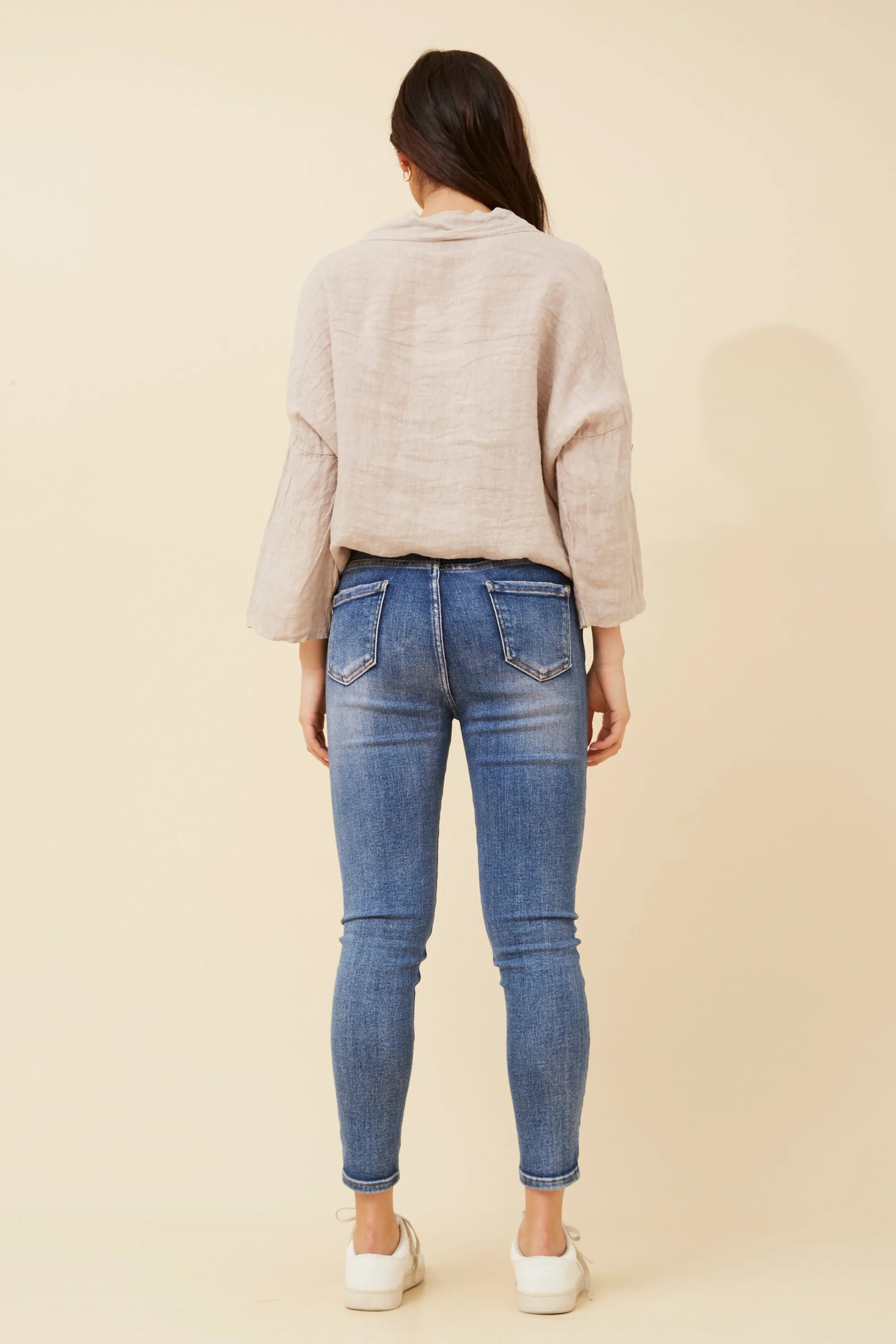 Caroline Morgan Sequin Pocket Shirt
