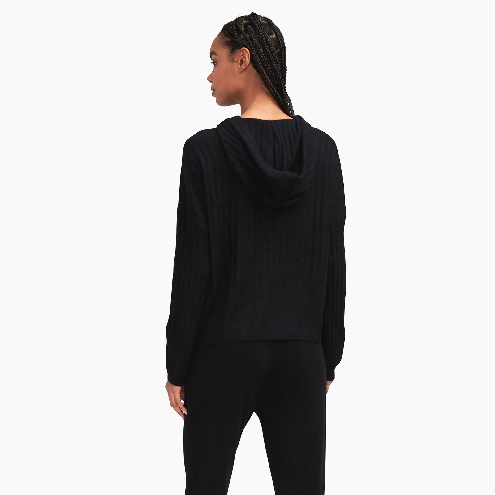 Cashmere Oversized Ribbed Hoodie