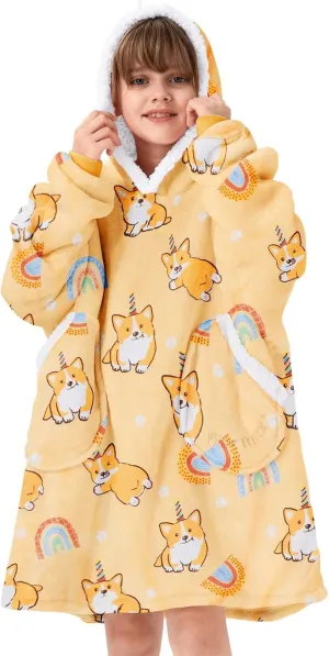 Century Star Wearable Blanket Hoodies for Women Men Sherpa Oversized Thick Cozy Fleece Soft Warm Adult Sweatshirt Hooded