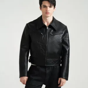 Classic Black Faux Leather Jacket