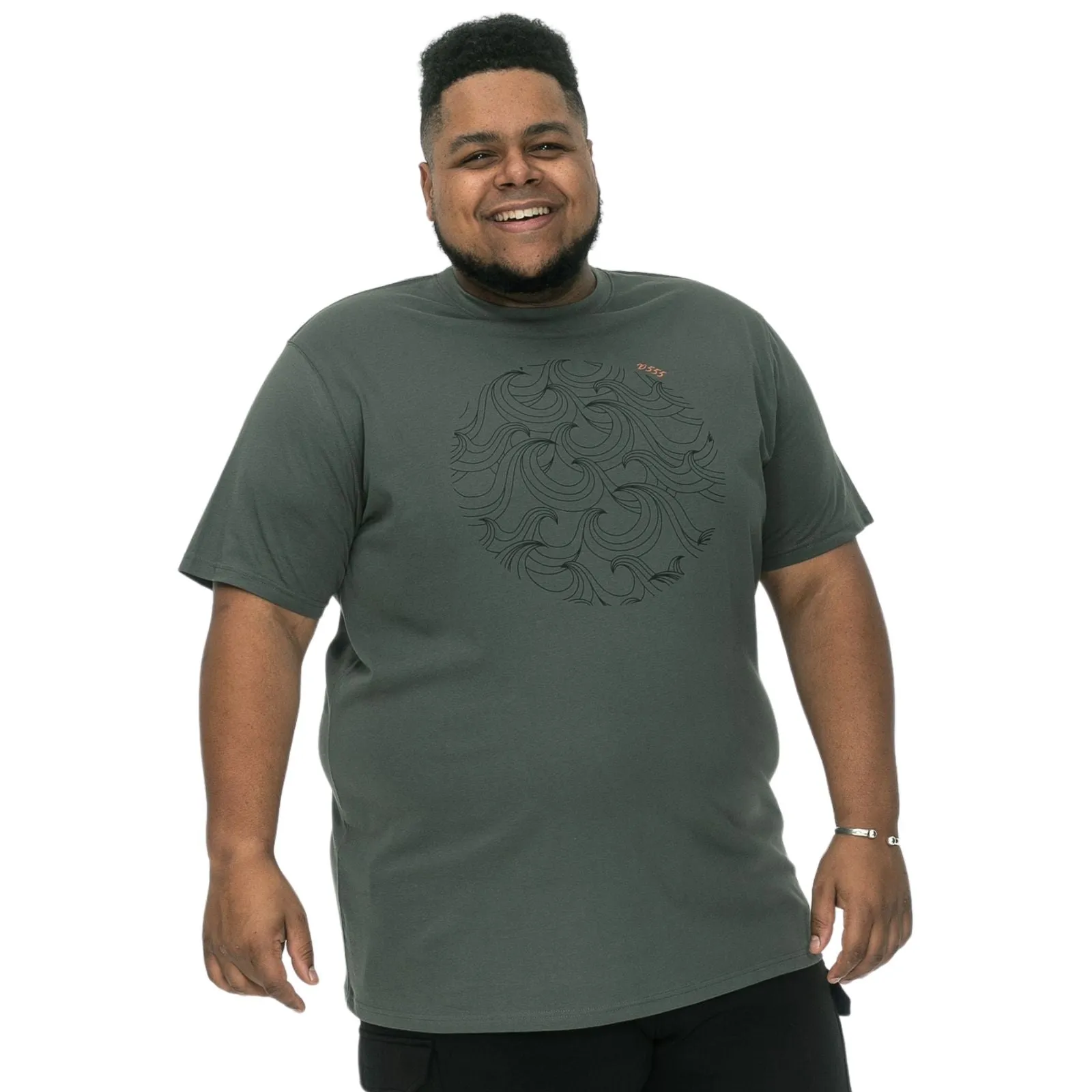 D555 Mens Poole Big & Tall Graphic Short Sleeve T-Shirt