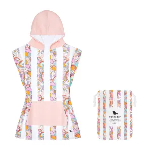 Dock & Bay Poncho Kids - Pink Power - Customised Embroidery Personalised for You - Outlet