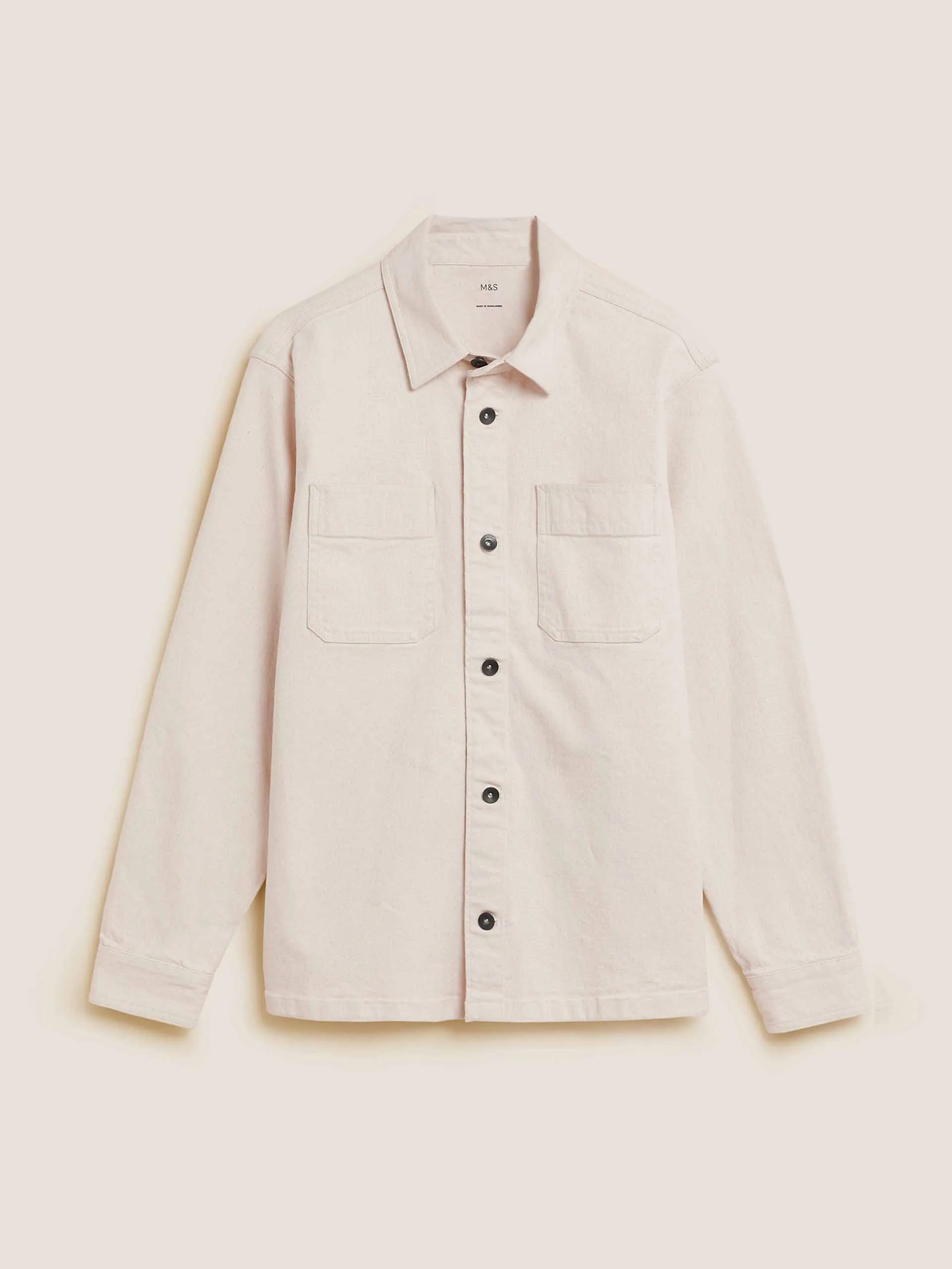 Ecru denim overshirt