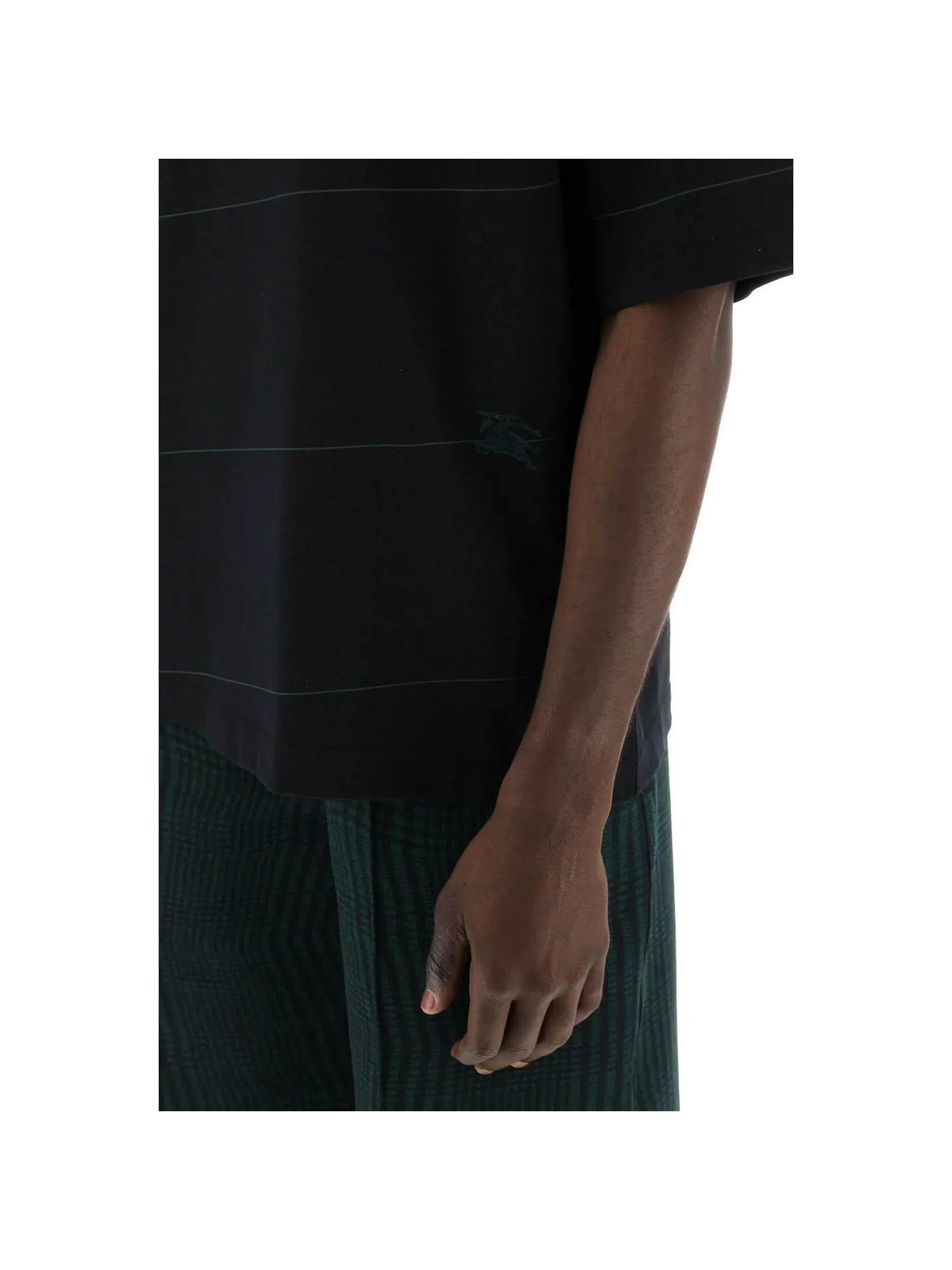 EKD Striped Embroidered Cotton T-Shirt