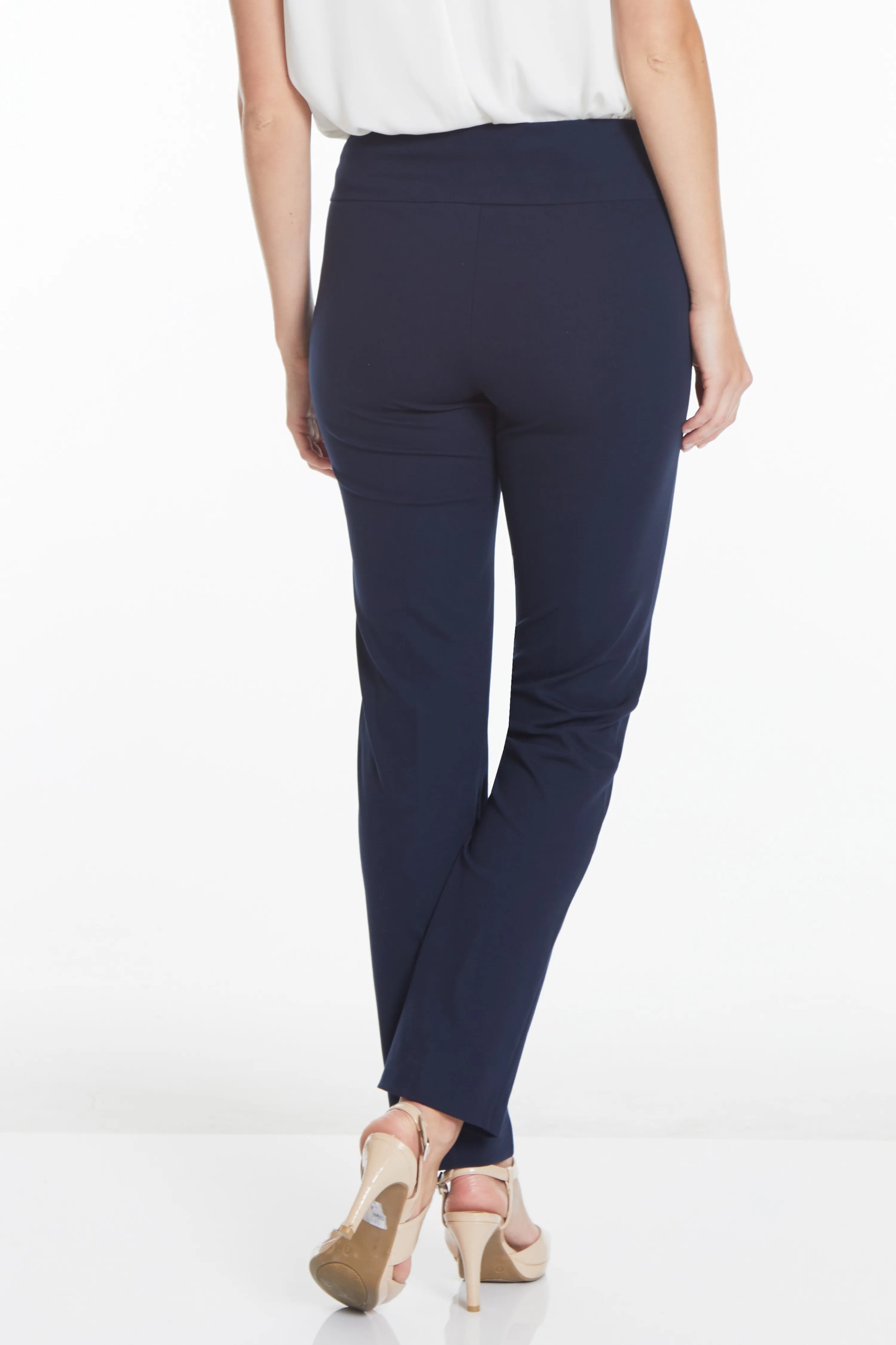 Elastic Waist Ankle Pants - Midnight