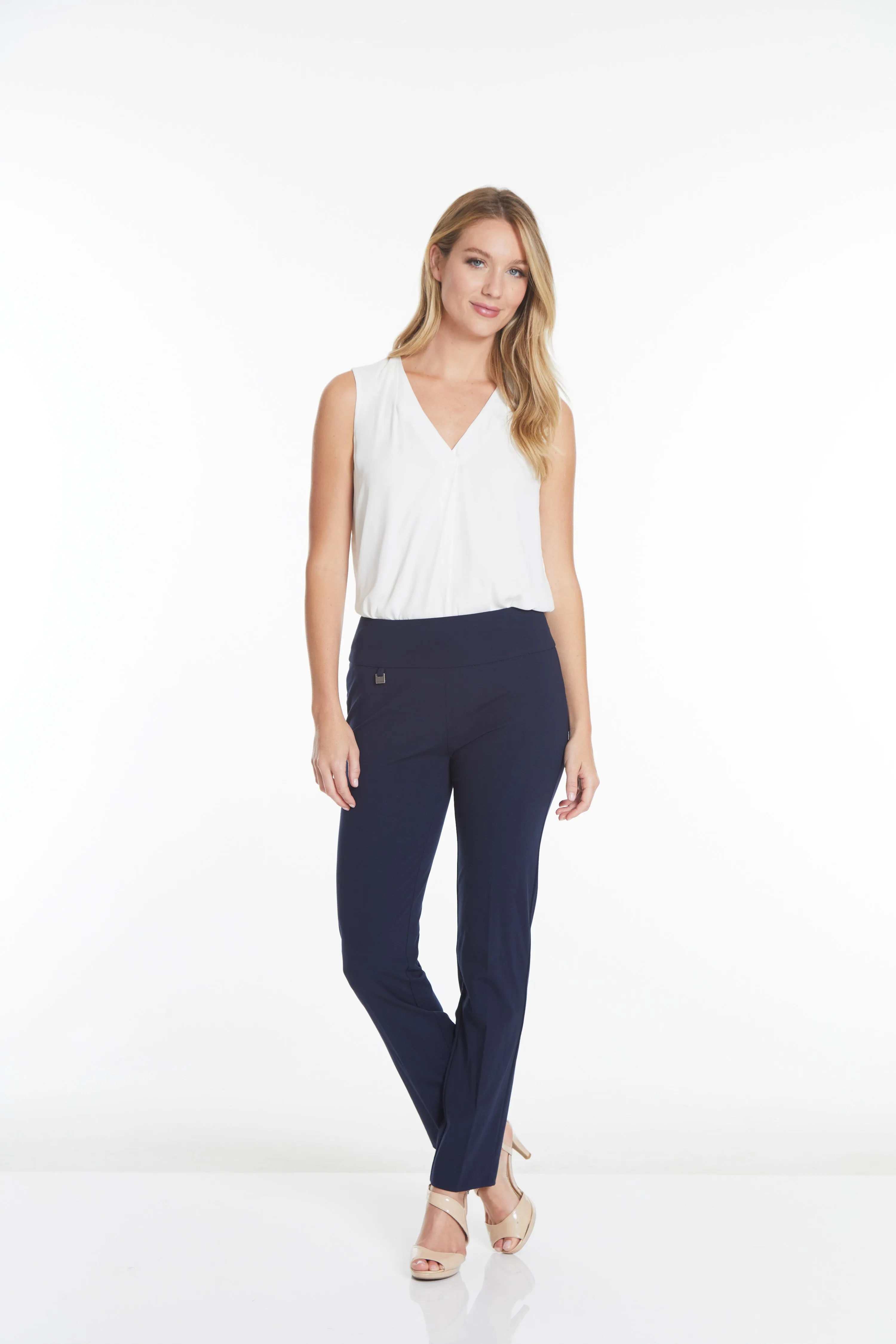 Elastic Waist Ankle Pants - Midnight